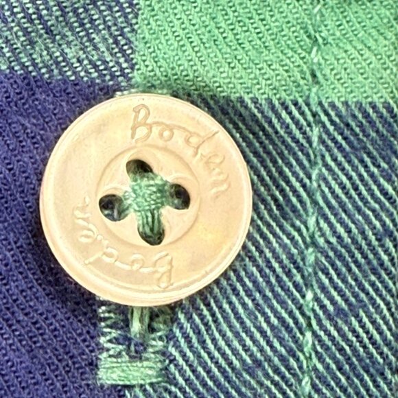 Mini Boden Boys Buffalo Plaid Long Sleeve Button Down Shirt, Blue/Green 13-14Y - Picture 4 of 10